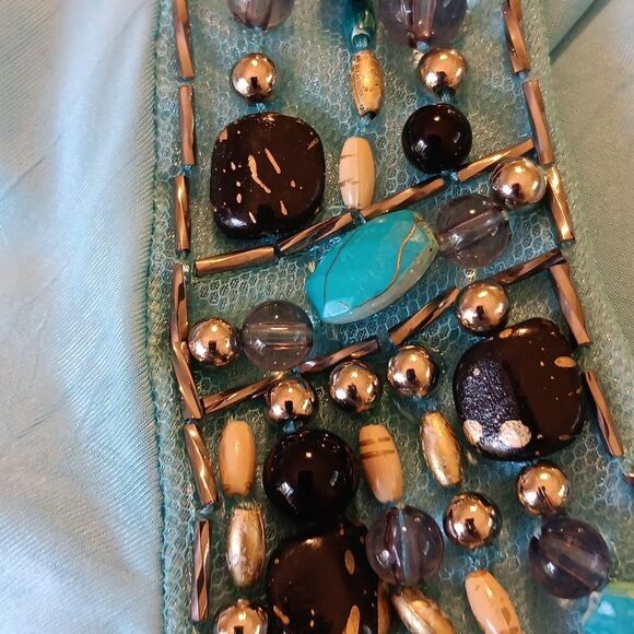 Bwear Blue Embellished Sleeveless Tank Top - Picture 11 of 12